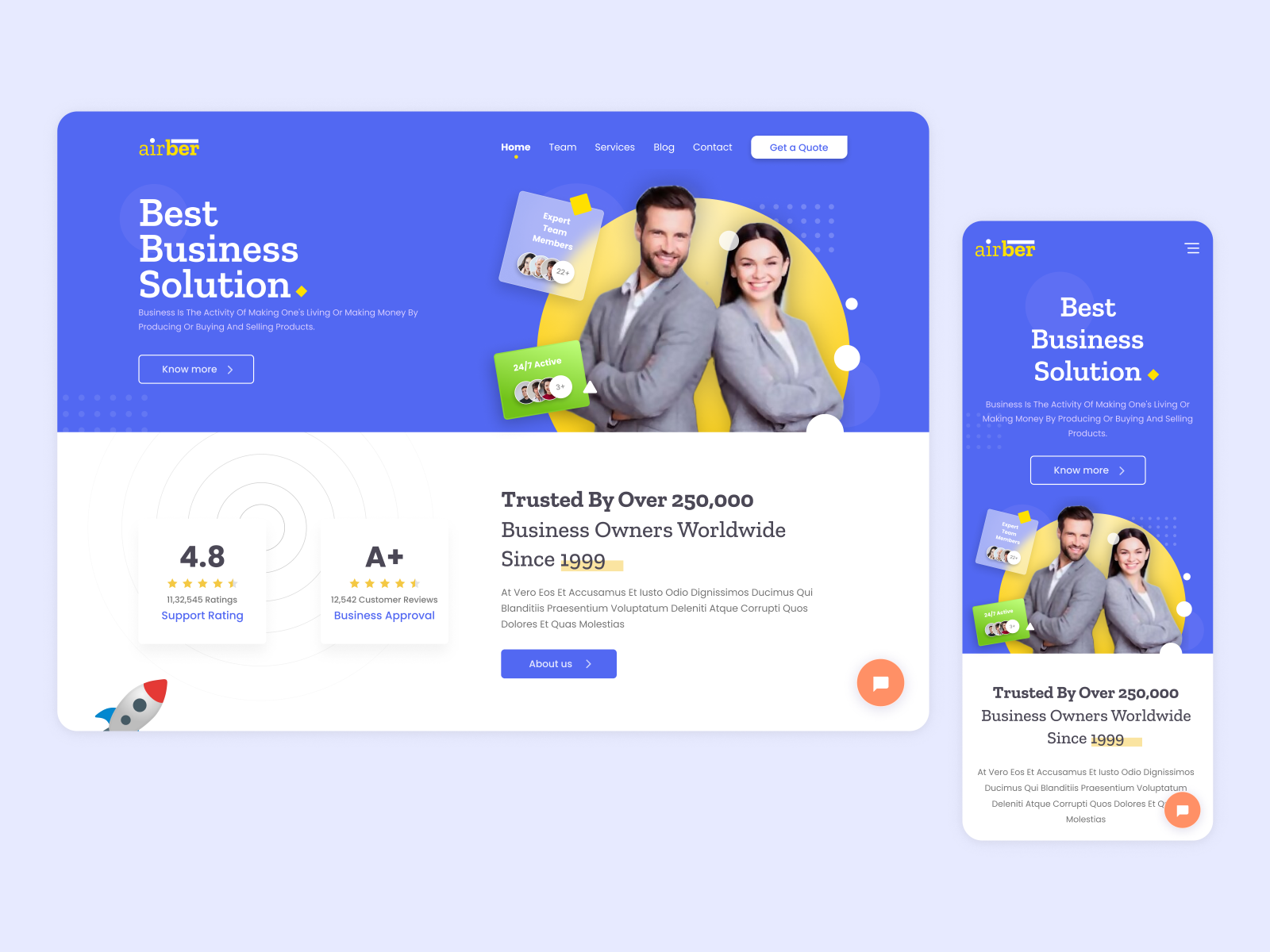 Creative business website header design by Raju KH on Dribbble