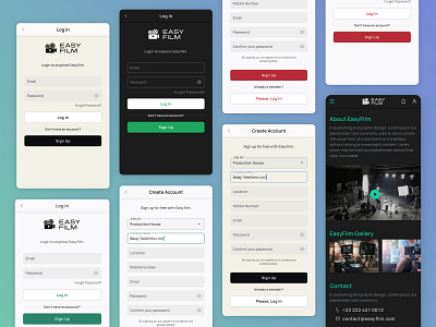 Simple login signup light & dark UI app design app designer app ui app website designer branding dark ui design film studio design front end developer graphic design interactive light ui login ui logo onboarding simple ui studio design ui uidesign website