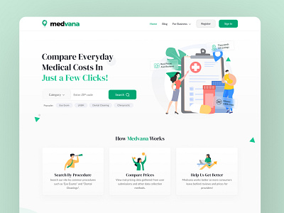 Medical service provider website design concept