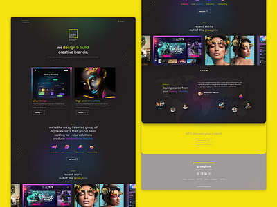 Creative agency landing page design