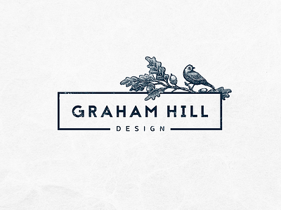 Graham Hill Design bird branch branding interior design logo oak rustic simple sophisticated