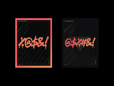 Posters Because Posters 002— design digital art gradient graphic design layout poster type