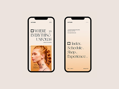 AUTUMN clean concept design fashion minimal promo responsive typography ui ux web