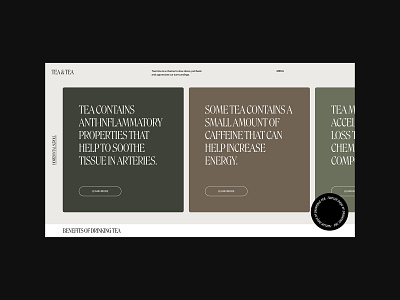 TEA & TEA clean design editorial design interface layout minimal promo typography ui ux web whitespace