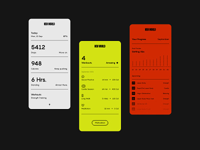 New World / Exploration design interface minimal mobile product promo service typography ui ux