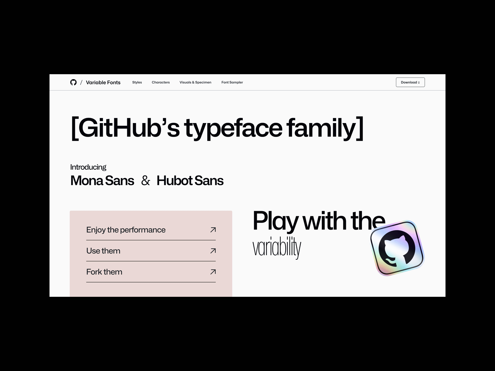 Mona Sans [Experiment] branding clean design interface promo typography ui ux web