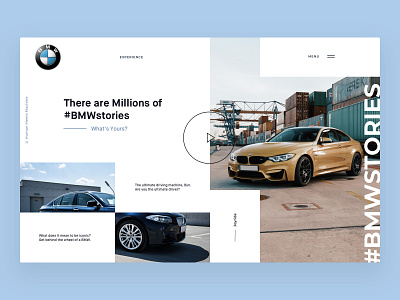 BMW Stories Landing Page bmw car cars clean clean web design inspiration landing page layout layout design minimal mockup ui ui designer uidesign user experience user interface ux design web web design website