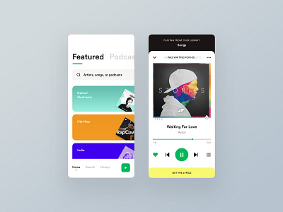 Spotify Redesign Concept app clean clear creative magazine minimal music music player player song spotify track typography ui uidesign ux uxinspiration