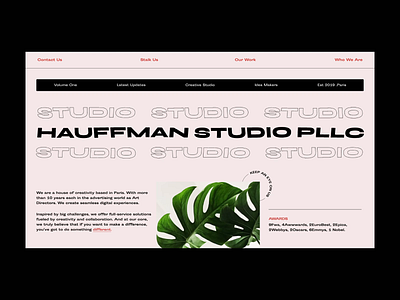 HAUFFMAN Studio / Loader Animation agency animation clean concept design grid interaction minimal motion promotion studio typography ui ux video web website