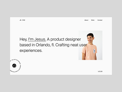 Jesus Sandrea © 2019 / Portfolio clean folio inspiration interaction layout personal portfolio promo typography ui ux web website