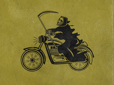 Brap cycle death death takes a vacation grim grim reaper illustration moto motorcycle reaper vector