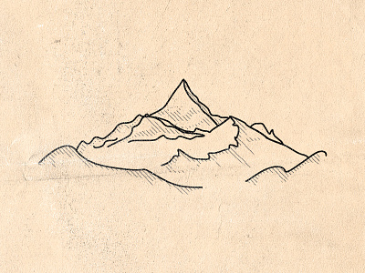 Mountain line logo mountain peaks simple valleys vector