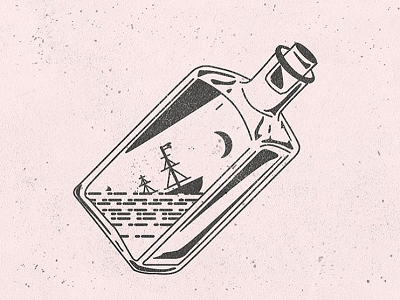 Sinking Ship in a Bottle bottle drink ocean pirate sea ship surf vector whiskey
