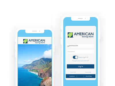 Asb app app blue color device finance financial hawaii mobile phone