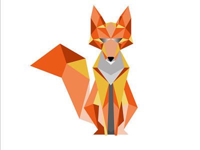 fox triangle design fox fox logo geometric geometric art geometric design illustration triangle vector