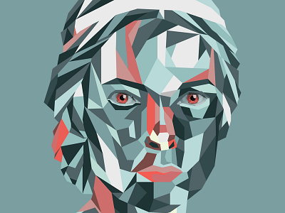 Geometric Portrait geometric geometric design geometrical geometry illustration low poly portrait triangle vector