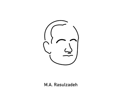 Mammad Amin Rasulzadeh azerbaijan baku illustration resulzade rəsulzadə vector