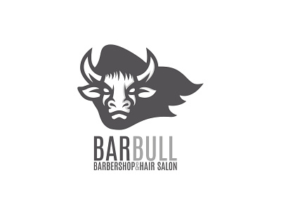 BARBULL animal barber branding bull design hair hairstyle logo