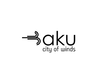 Baku City of Winds azerbaijan baku city icon logo wind