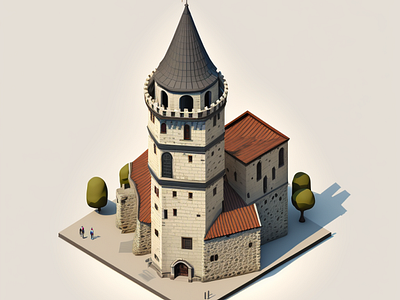 Isometric Galata Tower