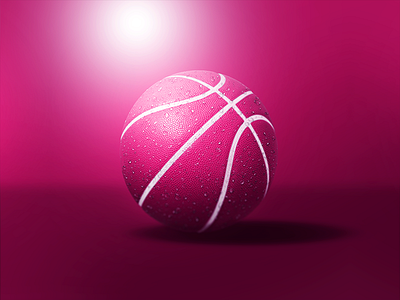 Dribbble Inspired Basketball basketball dribbble logo manipulation pink