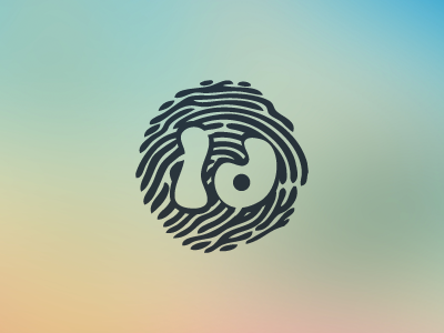 Id digital fingerprint icon id logo