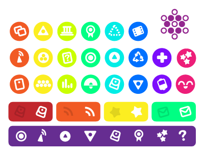SpaceKids Spot Icons color icons minimal round sk spacekids vector