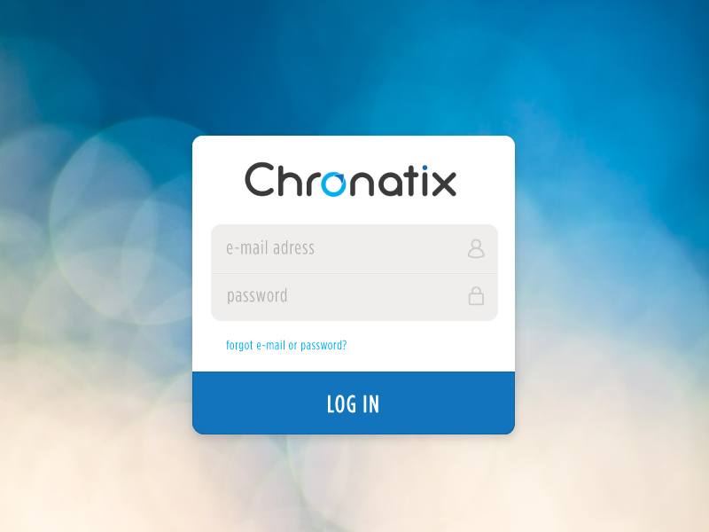 Chronatix Login trendy flat css ux ui modal login app web