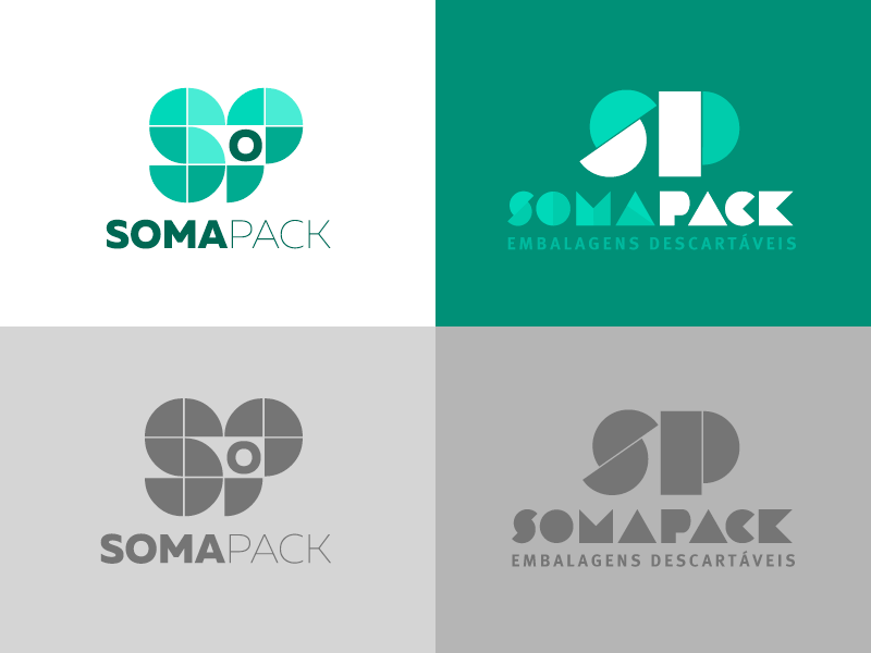 SomaPack Construtivist Sketches brazilian construtivist geometric green brand logo