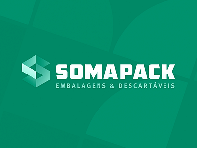 SomaPack Final Logo brand brazilian geometric green isometric logo