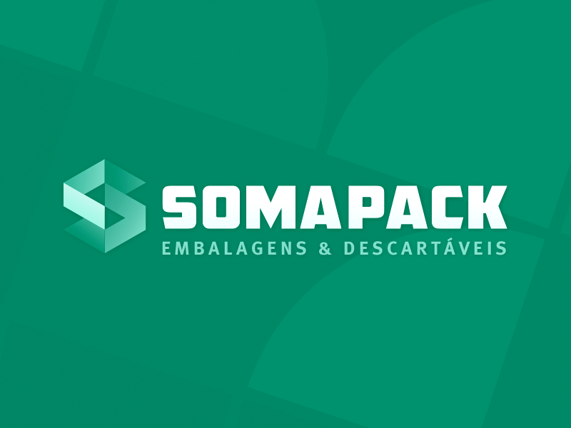 SomaPack Final Logo brazilian isometric geometric green brand logo
