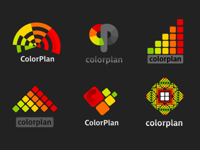 Colorplan Identity Sketches color colorplan logo quick sketches studies versions