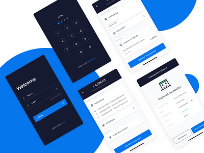 Investment App app appscreen dark theme dribbble investment login payment uiux wealth welcome
