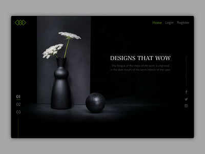 Landing page - First fold design landingpage ui vase website
