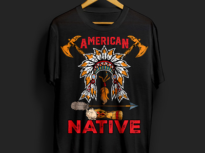 NATIVE AMERICAN T-SHIRT aborigin aborigines american americans app creative t shirt design icon logo mobern t shirt natiev native native american old origin t shirt typography ui vector