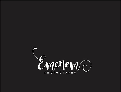 Emenem Photography brand branding clean design flat identity logo