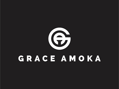 Grace Amoka Logo brand branding clean design flat icon identity lettering logo minimal type typography vector