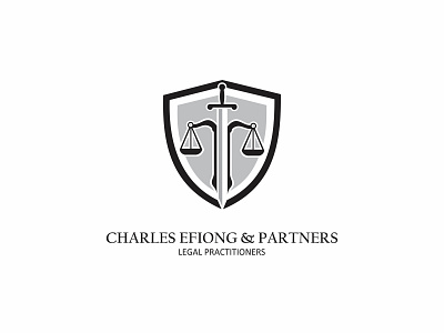 Charles Efiong & Partners Logo art brand branding clean design flat icon icons identity logo minimal vector