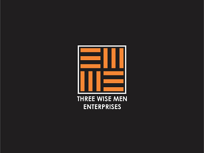 Three Wise Men Enterprise Logo art brand branding clean design flat icon icons identity lettering logo minimal type typography vector
