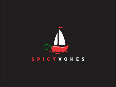 Spicy Vokes Logo art brand branding clean design flat icon icons identity lettering logo minimal type typography vector