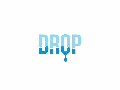 Drop Logo art blue brand branding clean design flat icon icons identity lettering logo minimal type typography vector