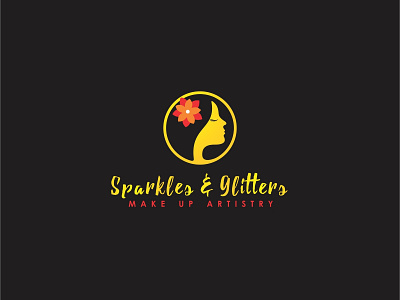 Sparkles & Glitters Make Up Artistry Logo art brand branding clean design flat icon icons identity lettering logo minimal type typography vector
