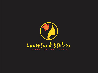 Sparkles & Glitters Make Up Artistry Logo