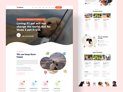 Landing Page Design For Pet Theme