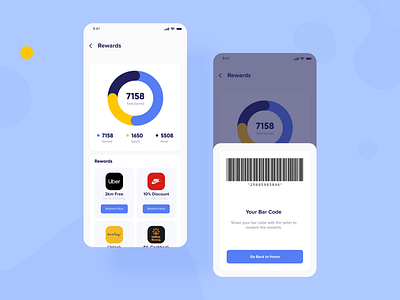 Wallet App - Rewards Page Exploration app bank bank app banking app clean finance finance app finances minimal mobile mobile app mobile app design online shop reward rewards ui ui design wallet wallet app