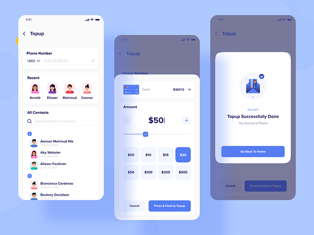 Digital Wallet App - Top Up by Mahmudul Hasan Manik on Dribbble