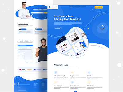 Coming Soon Template Landing Page Design agency art clean coming soon coming soon page coming soon template comingsoon creative hand drawn landing design landing page landing page design landingpage minimal template ui ui design uidesign website