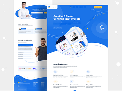 Coming Soon Template Landing Page Design