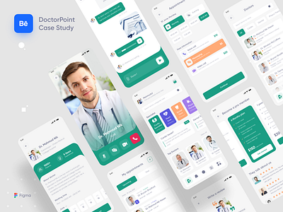 DoctorPoint - Doctor Consultant Mobile App | Case Study app behance best dribbble shot best shot case study casestudy devignedge health app healthcare medical medical app medical care mobile mobile app mobile app design mobile ui ui ui design uidesign ux