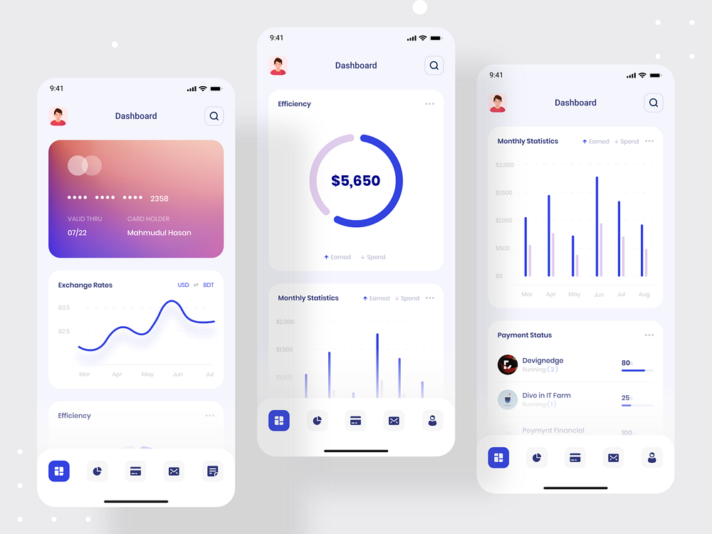 Debank | Bank Dashboard Design | Mobile App by Mahmudul Hasan Manik for ...